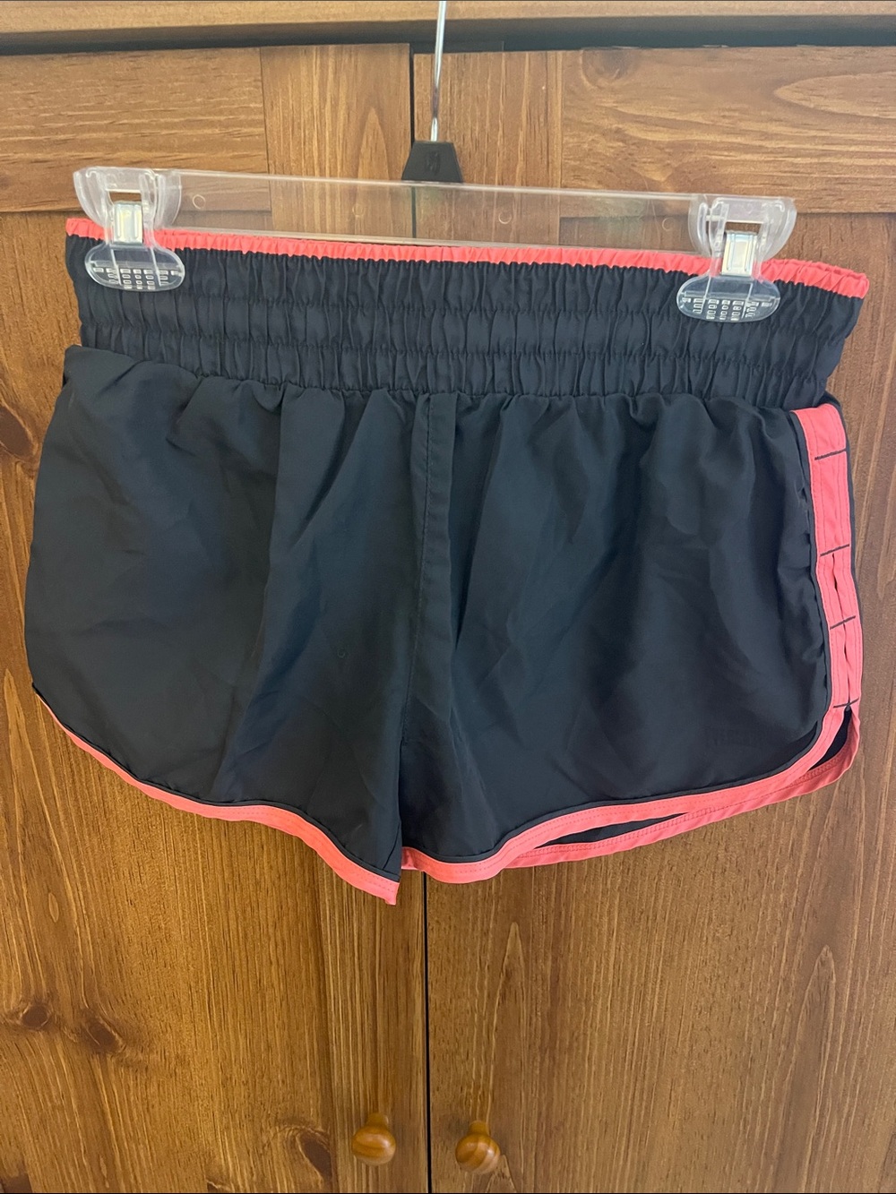 Everlast Black Athletic Shorts with Pink Trim